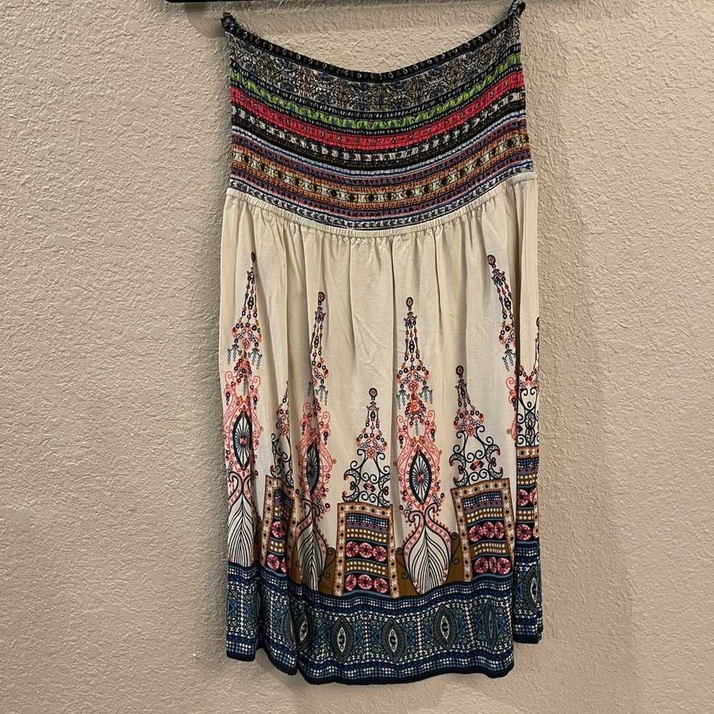 Flying Tomato Smocked Top Strapless Mini Dress